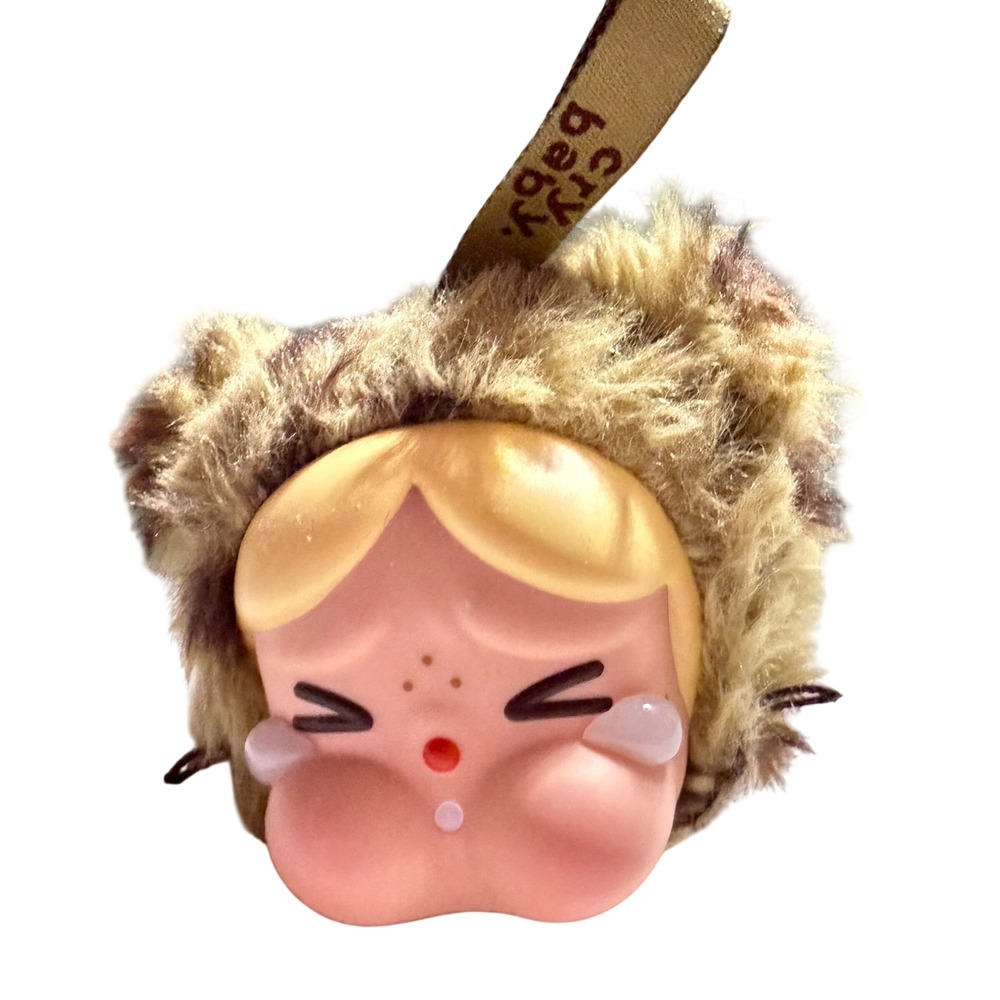Pop Mart Crybaby Wild But Cute Kawaii Plush Pendant Leopard Cat Vinyl Face Toy